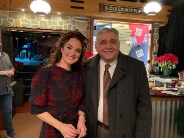 John with Broadway Actress Melissa Errico at the Bucks County Playhouse